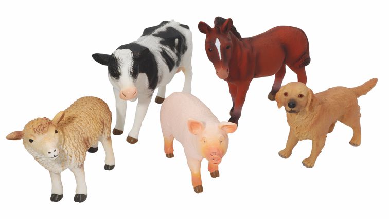 Soft-Tiere Bauernhof groß 5er Set